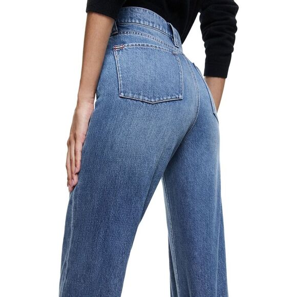 Alice + Olivia Womens Weezy Full Length Jean, Blue - Picture 4 of 5